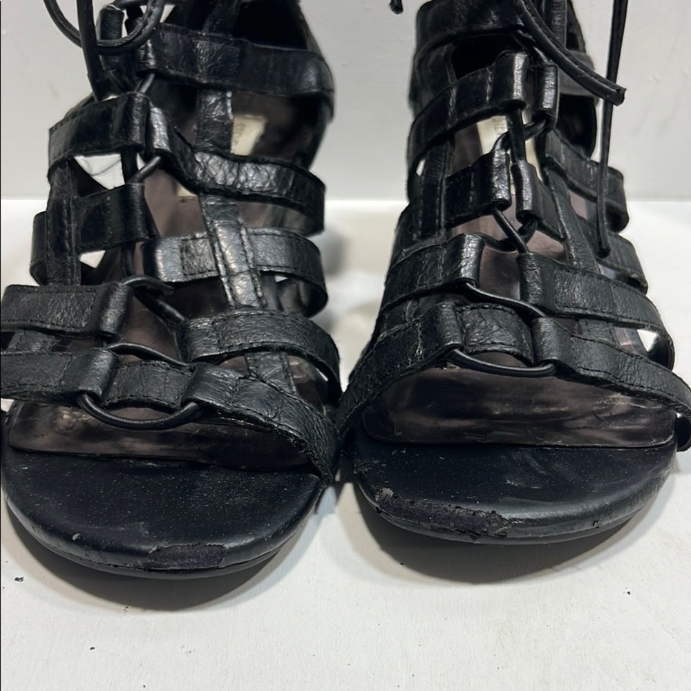 Black Strappy Women's Sandals - Picture 5 of 8